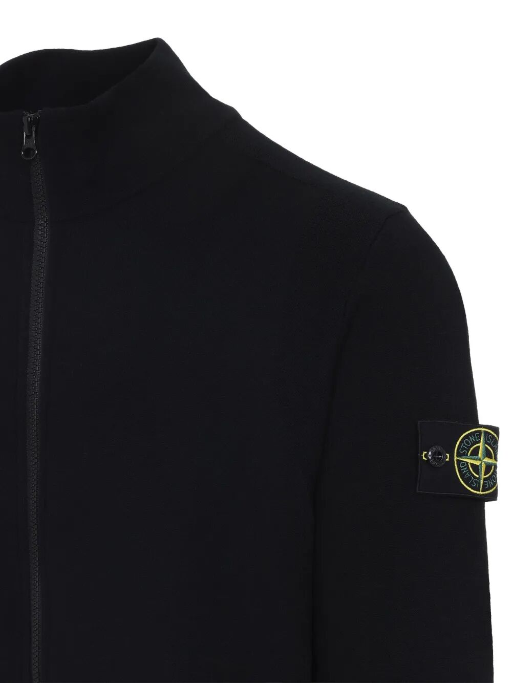 FULL-ZIP HIGH-NECK WOOL CARDIGAN