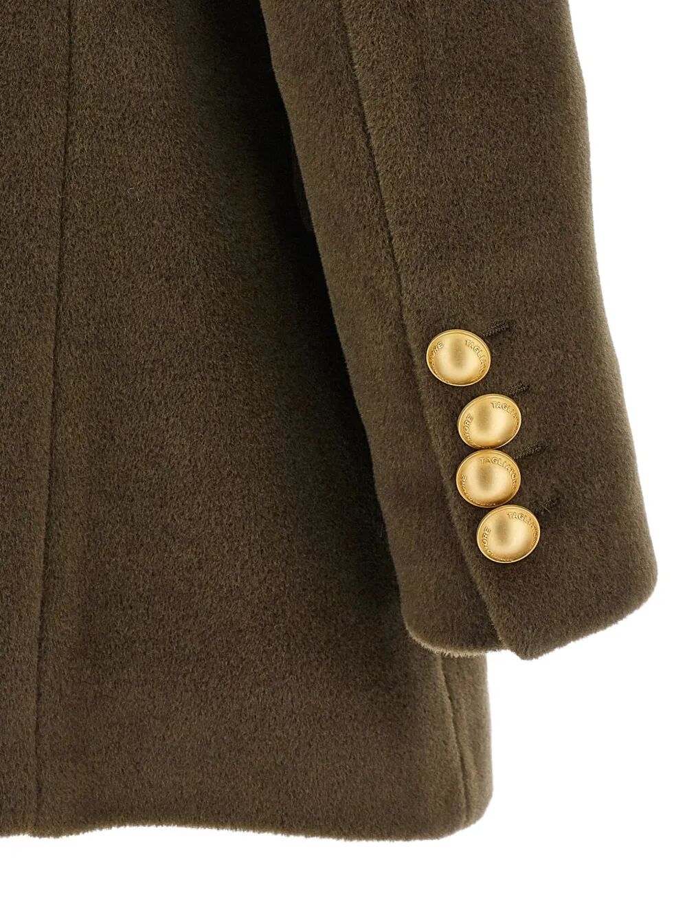 DOUBLE-BREASTED WOOL SHORT COAT