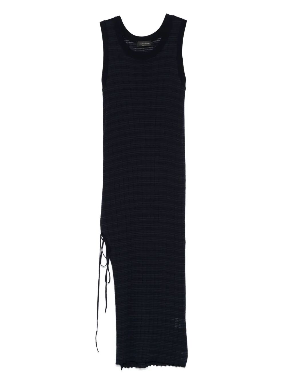 RUCHED DETAILED RIBBED MIDI DRESS