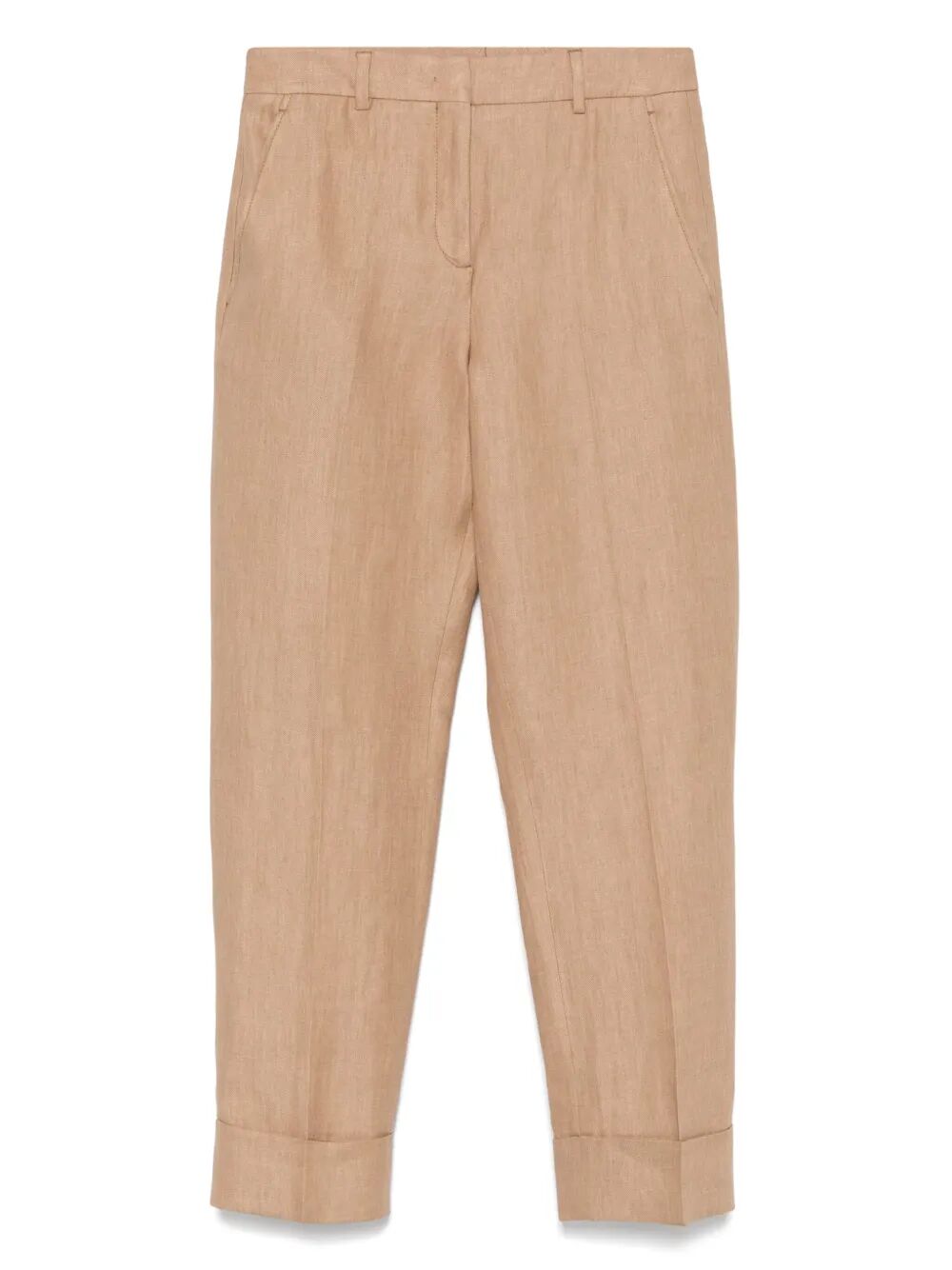 REGULAR FIT LINEN TROUSERS