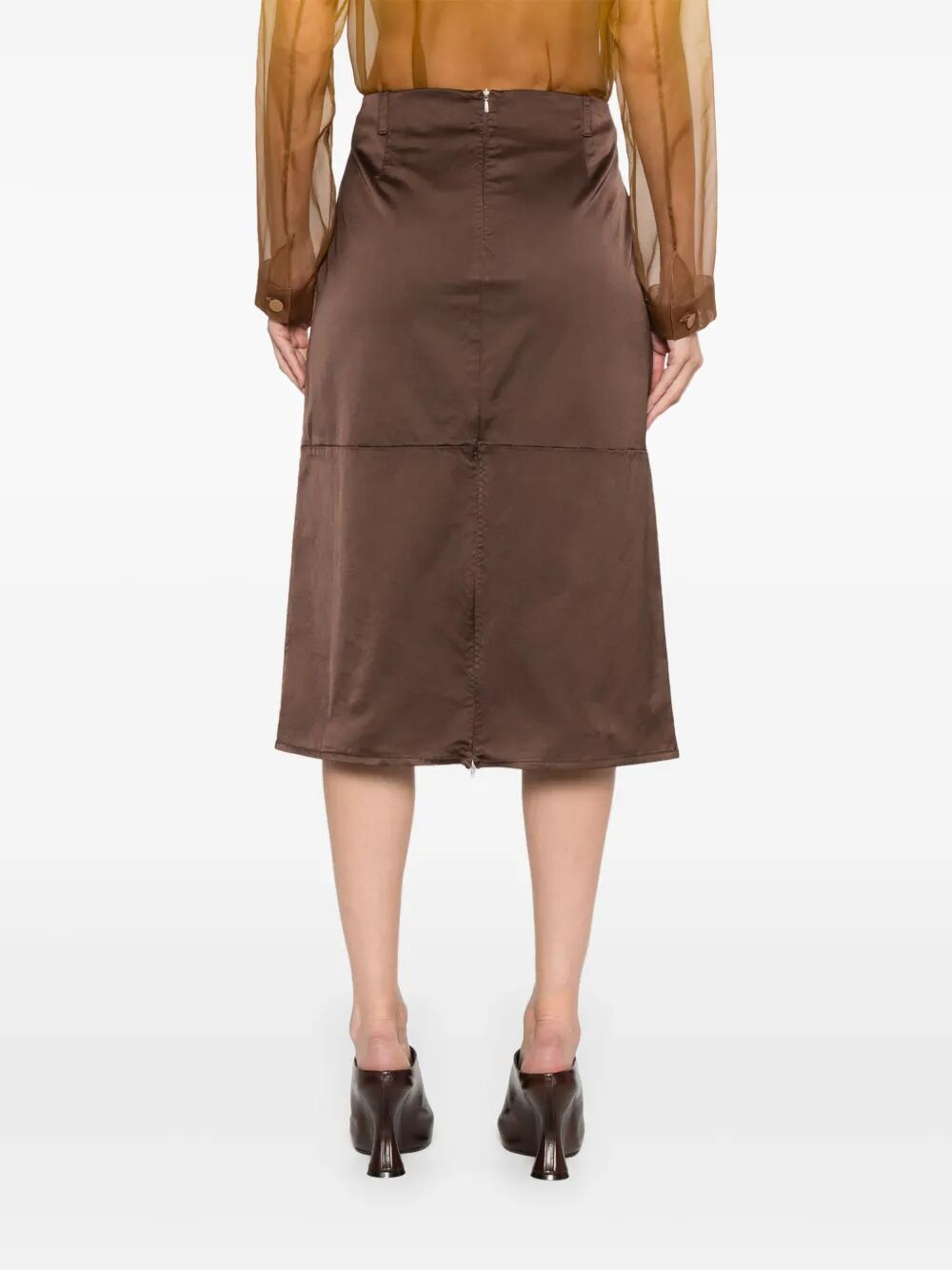 PIPER ZIP-UP MIDI SKIRT