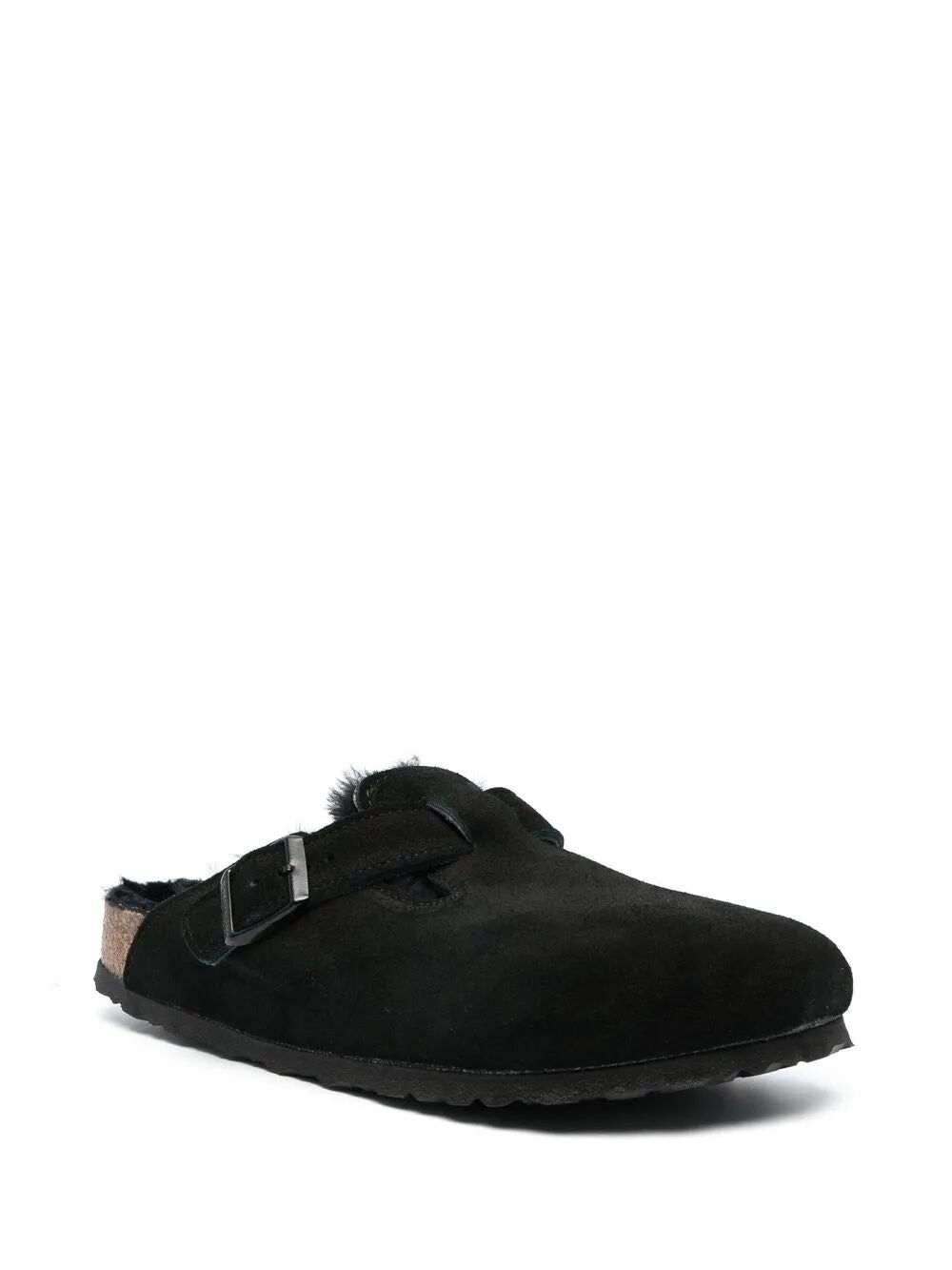 ARIZONA UNISEX SUEDE MULE WITH SHEARLING LINING