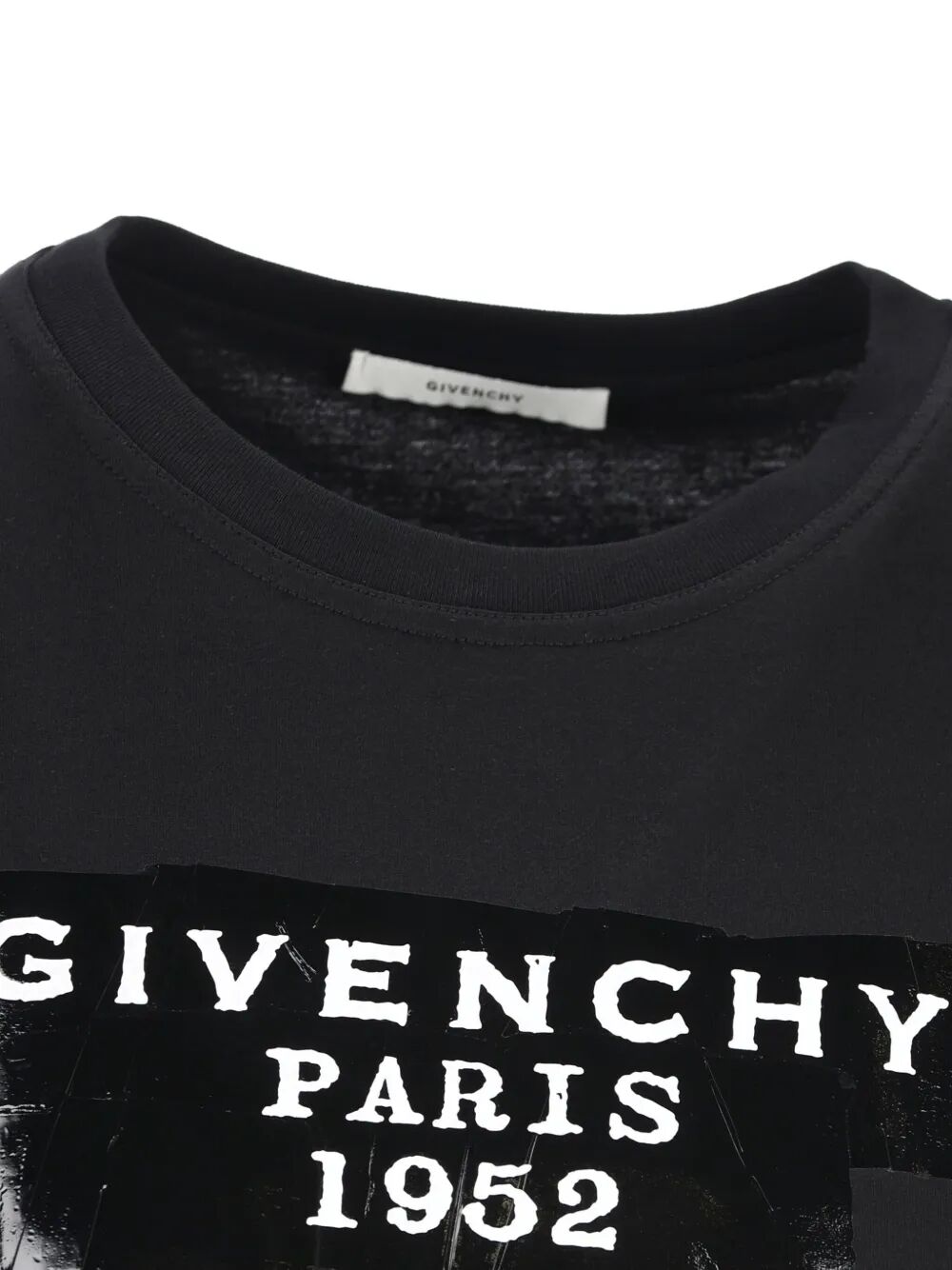 COTTON T-SHIRT WITH GIVENCHY TAPE PRINT