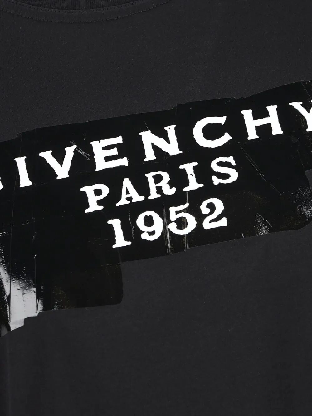 COTTON T-SHIRT WITH GIVENCHY TAPE PRINT