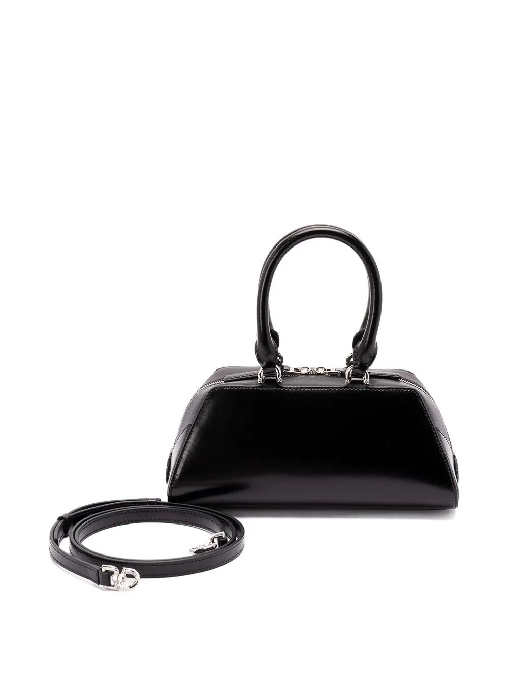 MINI ANTIGONA EAST-WEST BAG IN BOX LEATHER