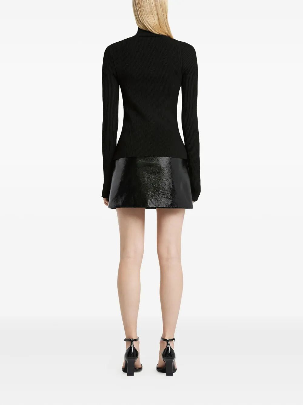 OBLIQUE BUTONNED MOCKNECK SWEATER