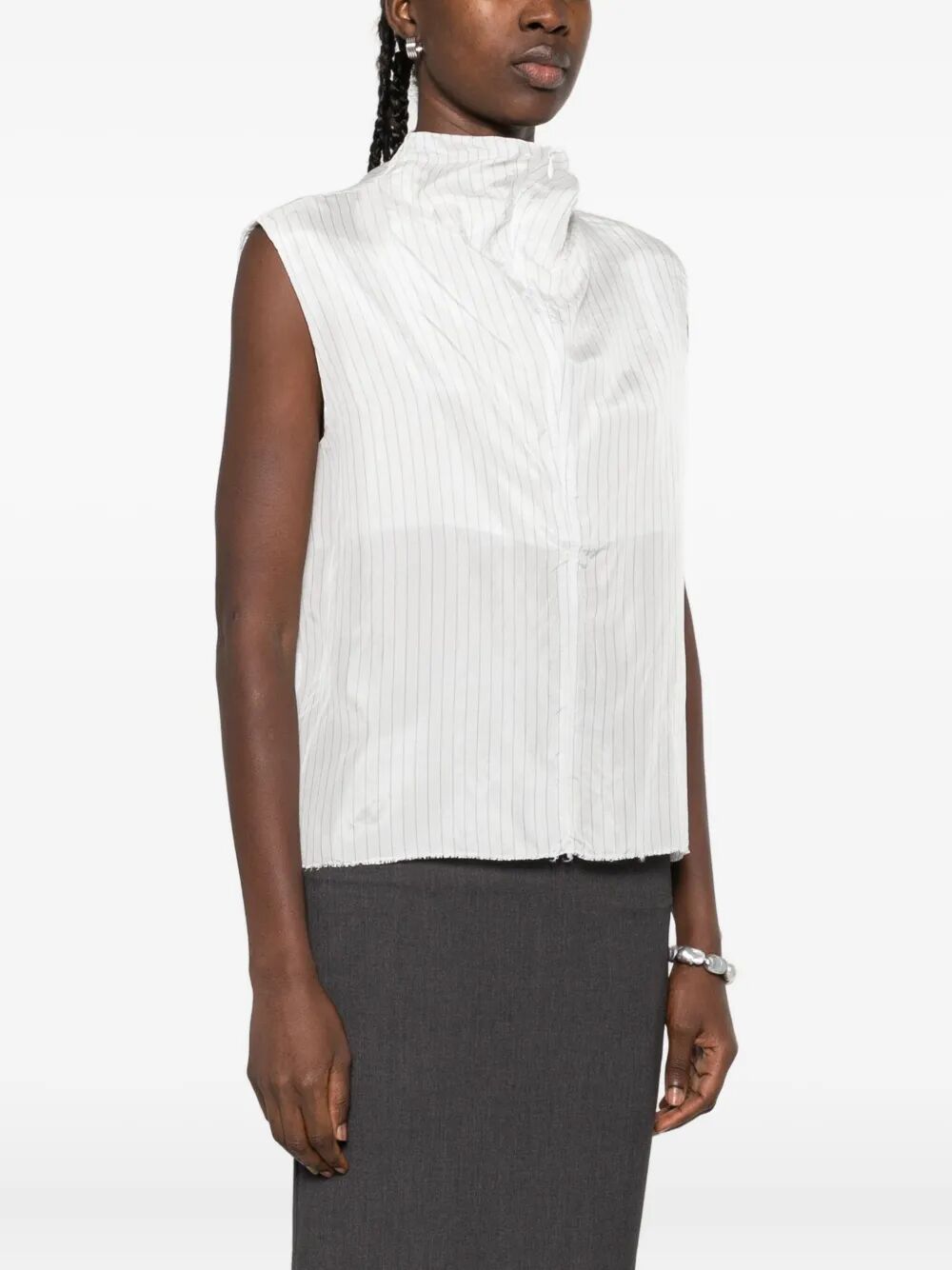 SLEEVELESS BLOUSE WITH ZIP