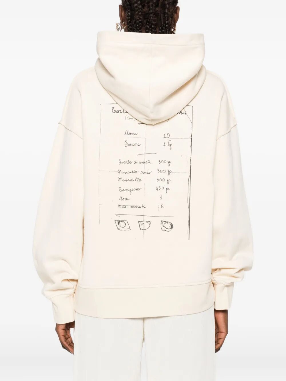 TORTELLINO RECIPE COTTON HOODIE