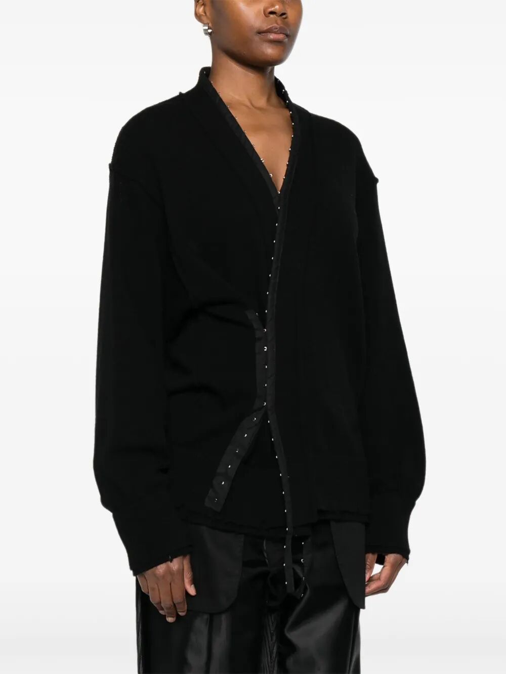 CORSET DISTRESSED CARDIGAN
