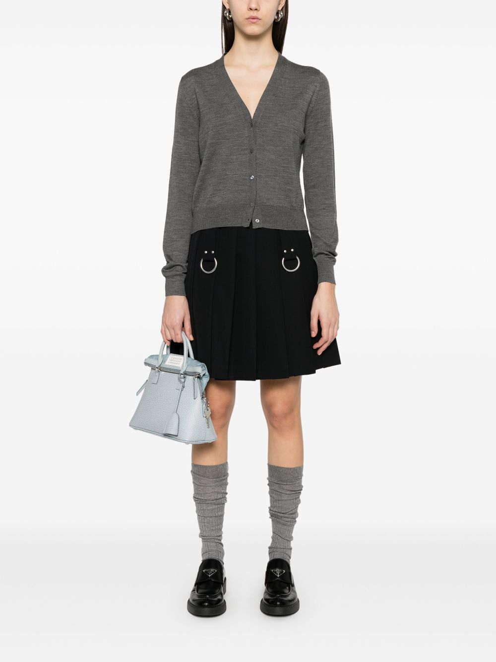 V-NECK LIGHTWEIGHT KNIT WOOL CARDIGAN