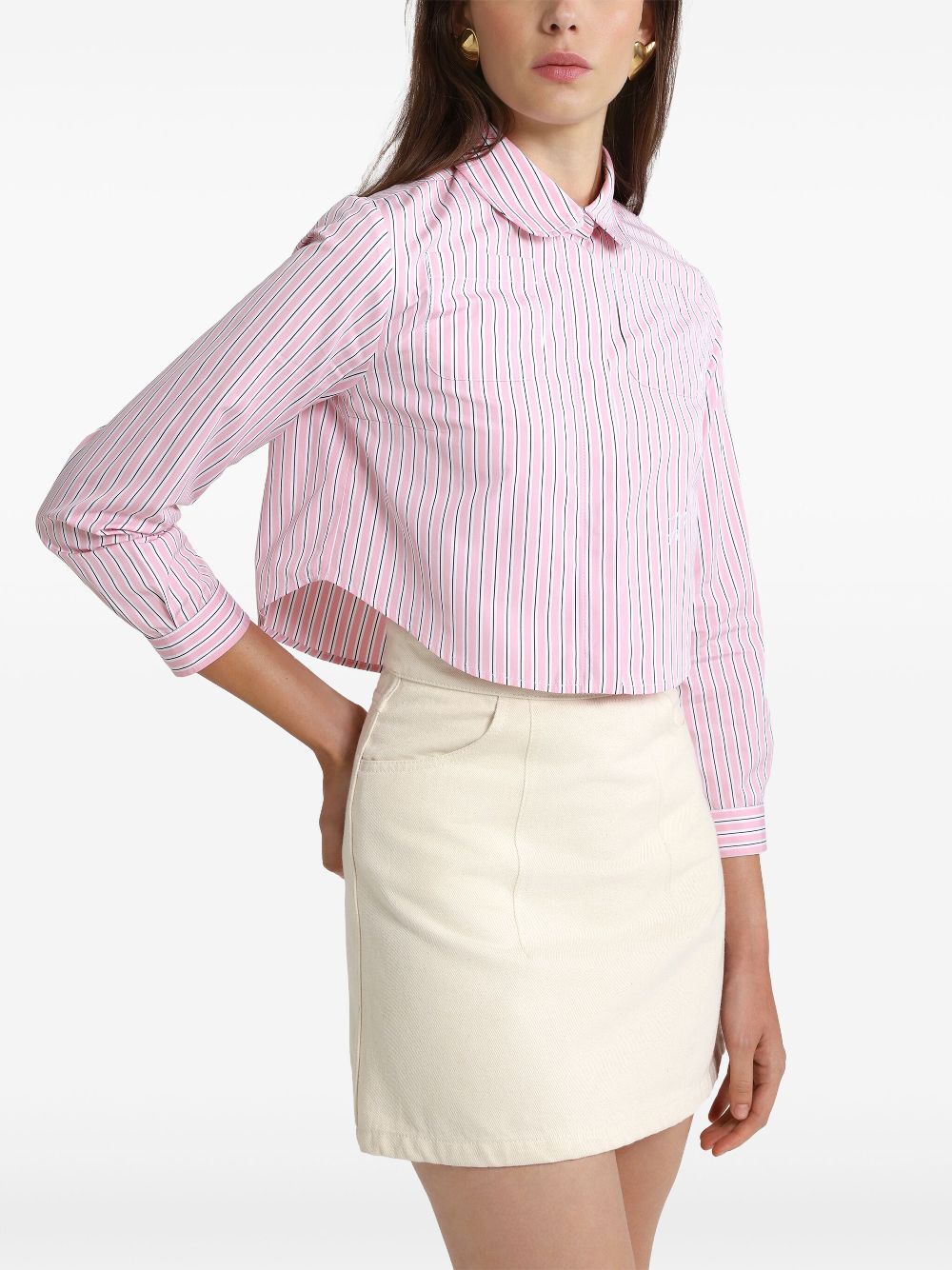 STRIPED CROPPED SHIRT
