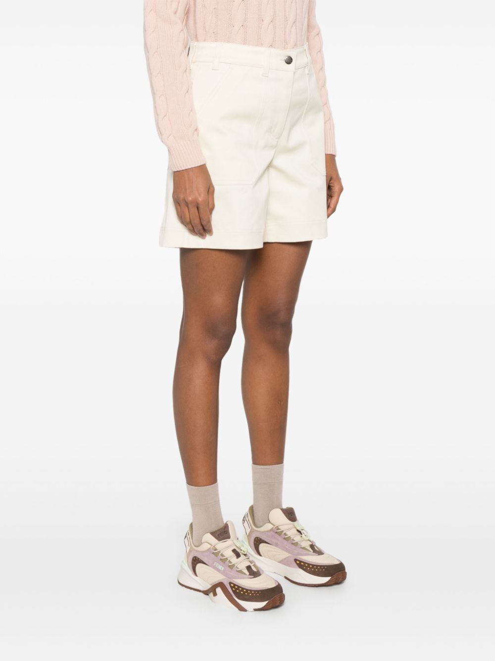 COTTON GABARDINE BERMUDA SHORTS