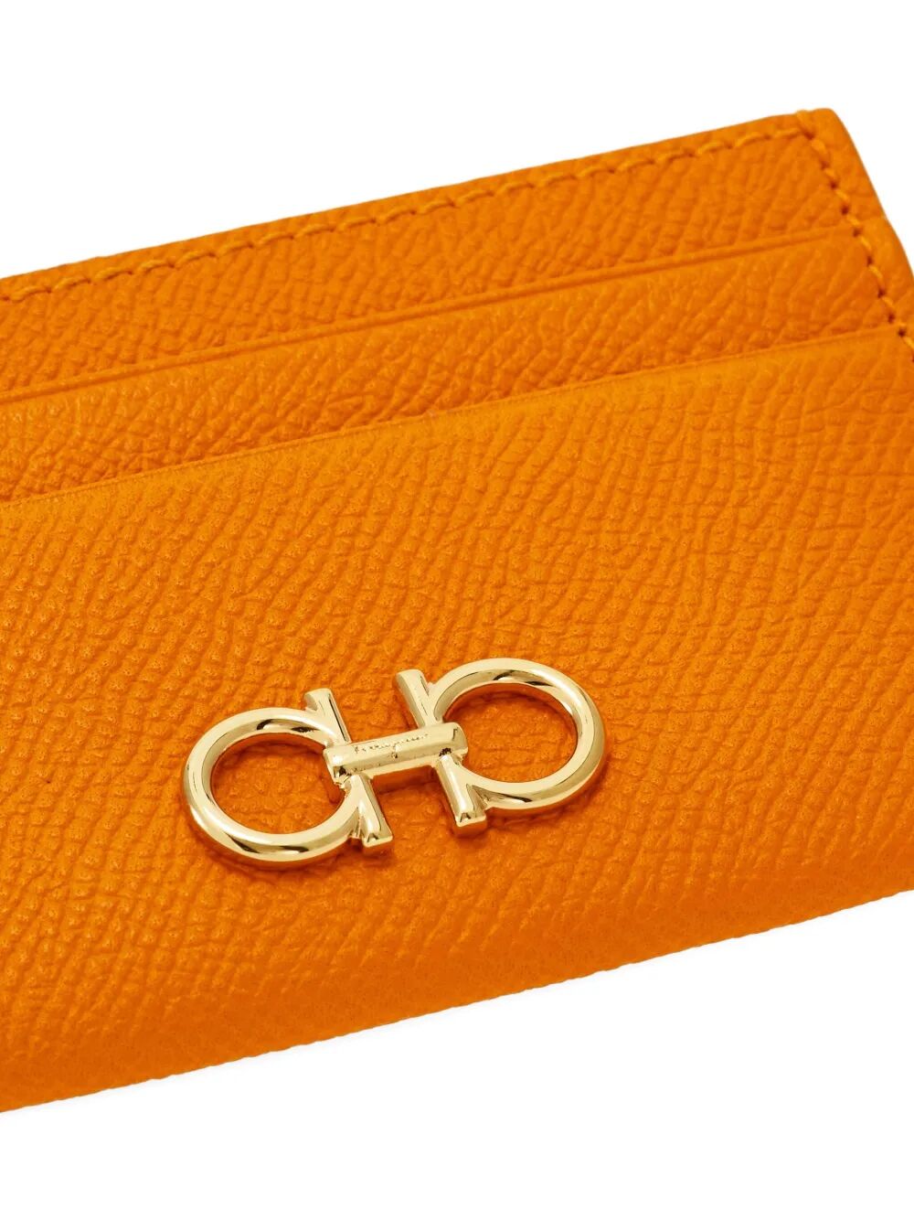 HAMMERED LEATHER GANCINI CARD HOLDER