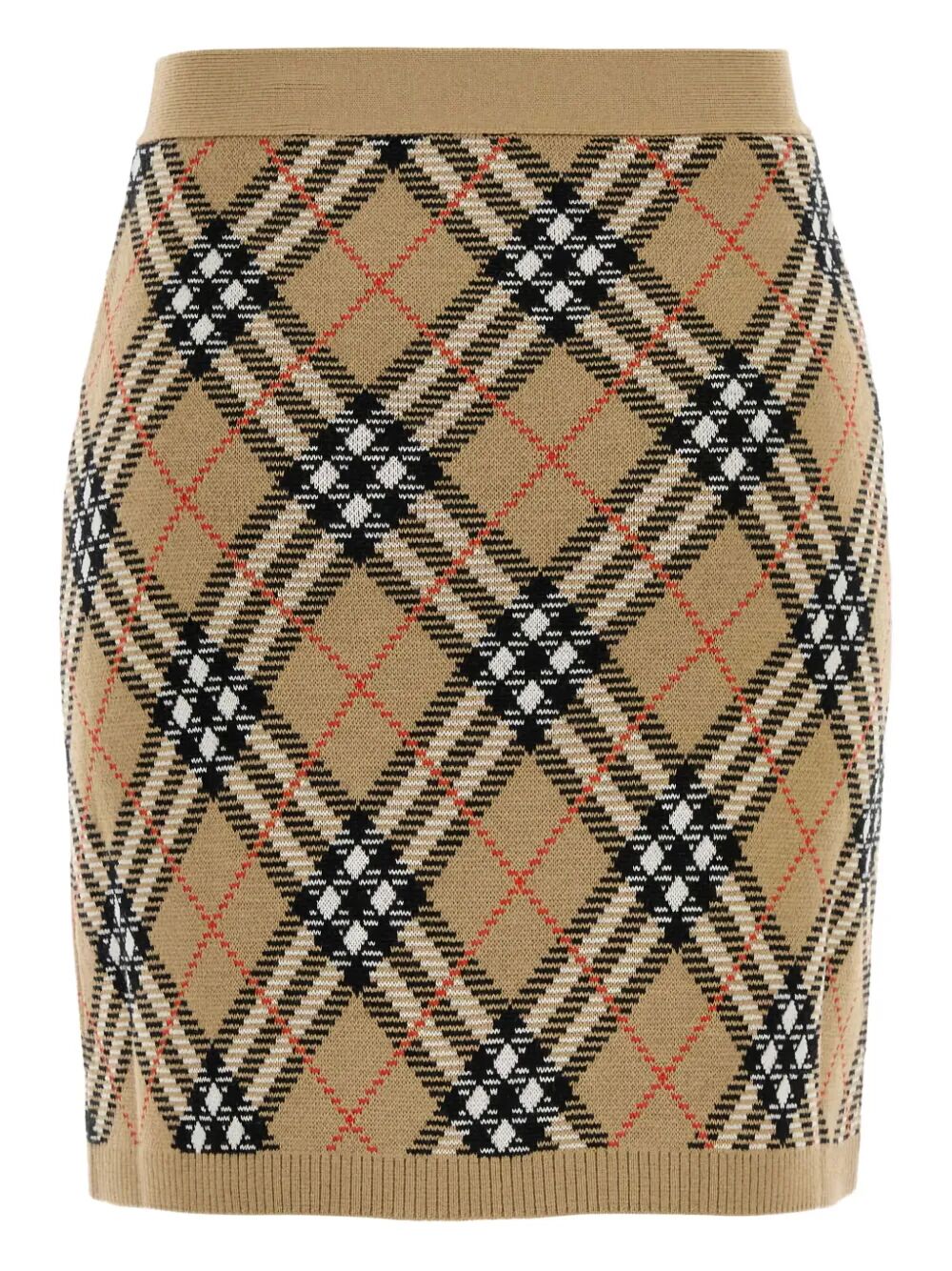 CHECK KNIT MINI SKIRT