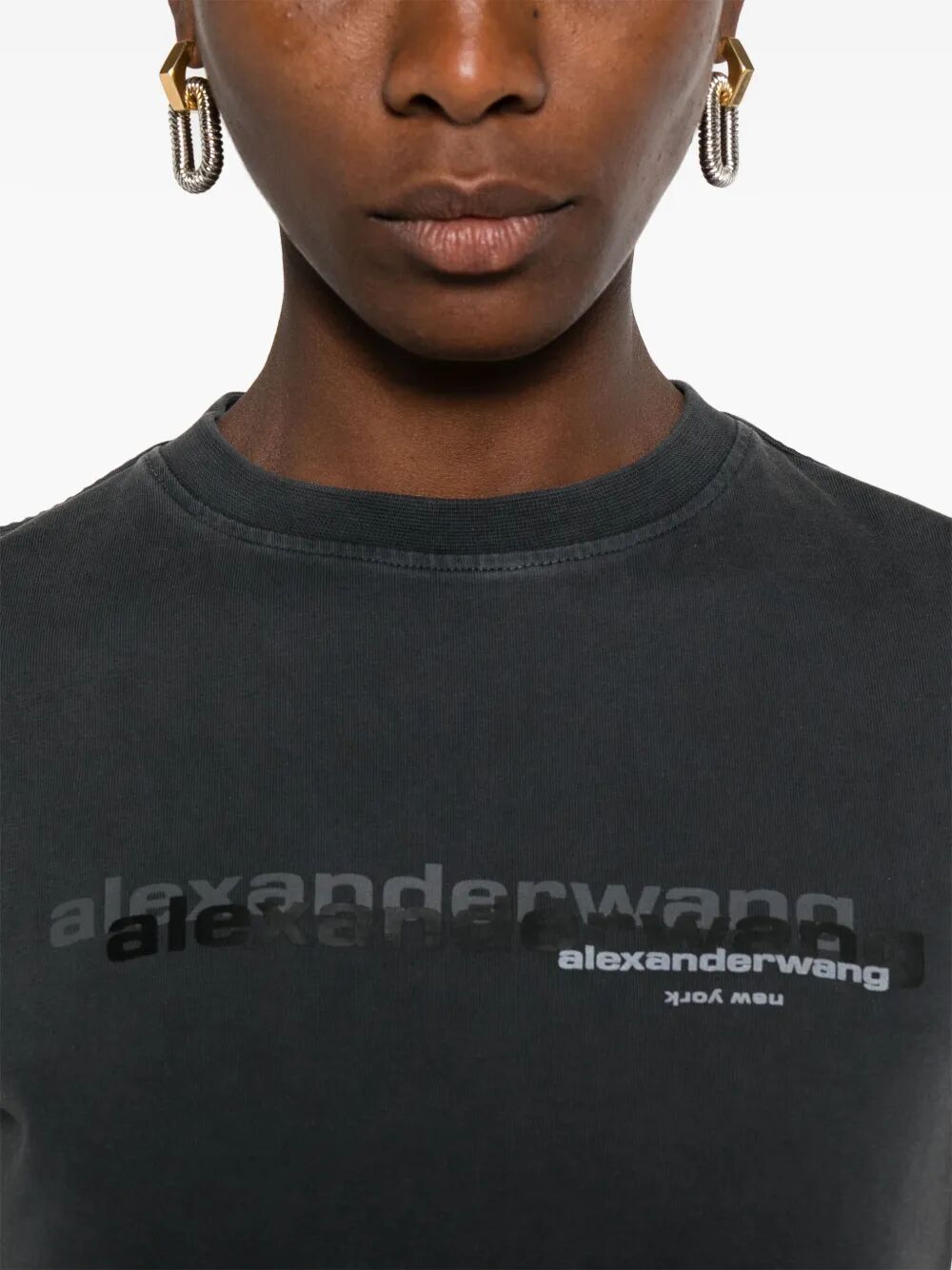 COTTON SHRUNKEN LOGO T-SHIRT