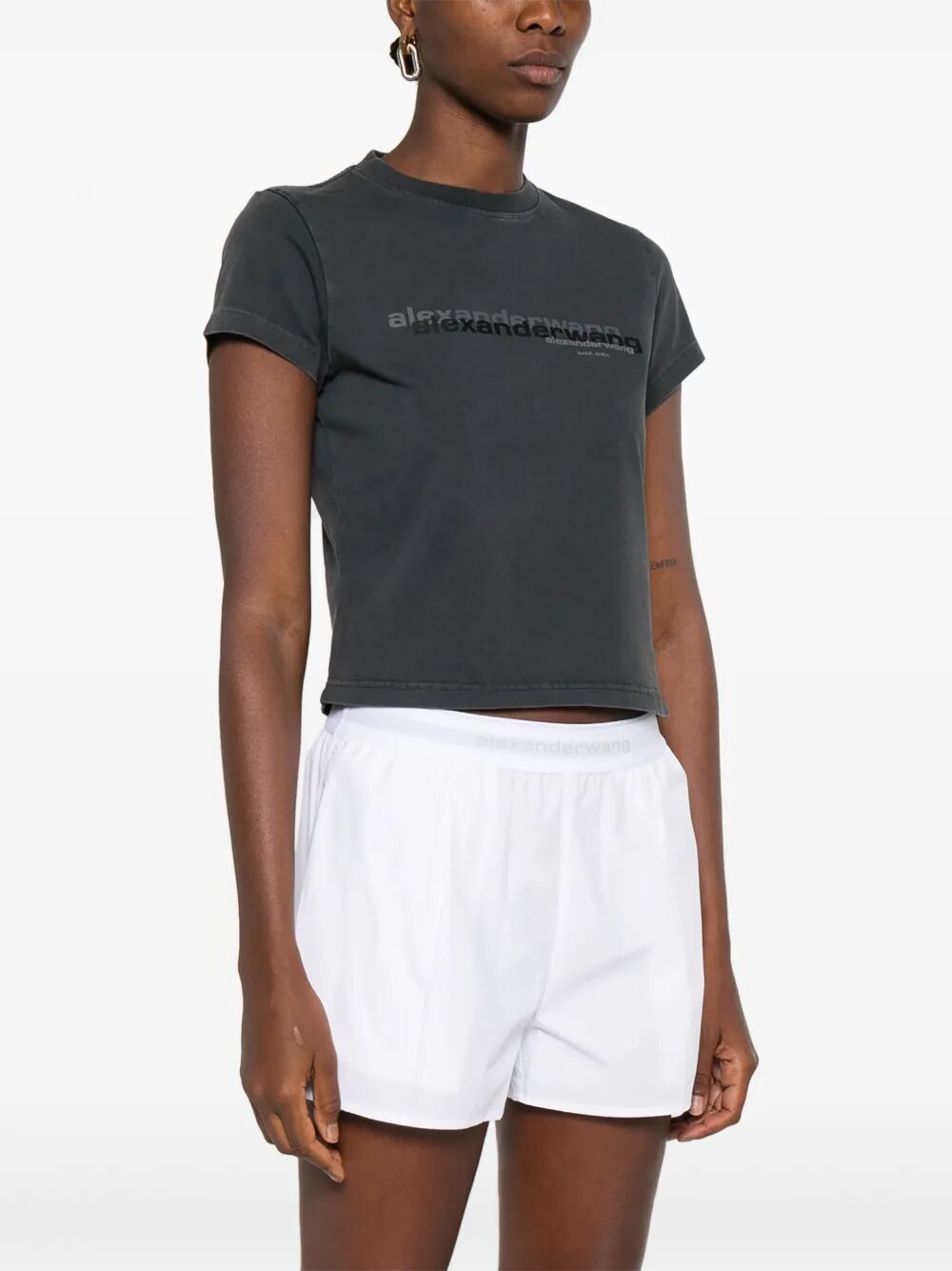 COTTON SHRUNKEN LOGO T-SHIRT