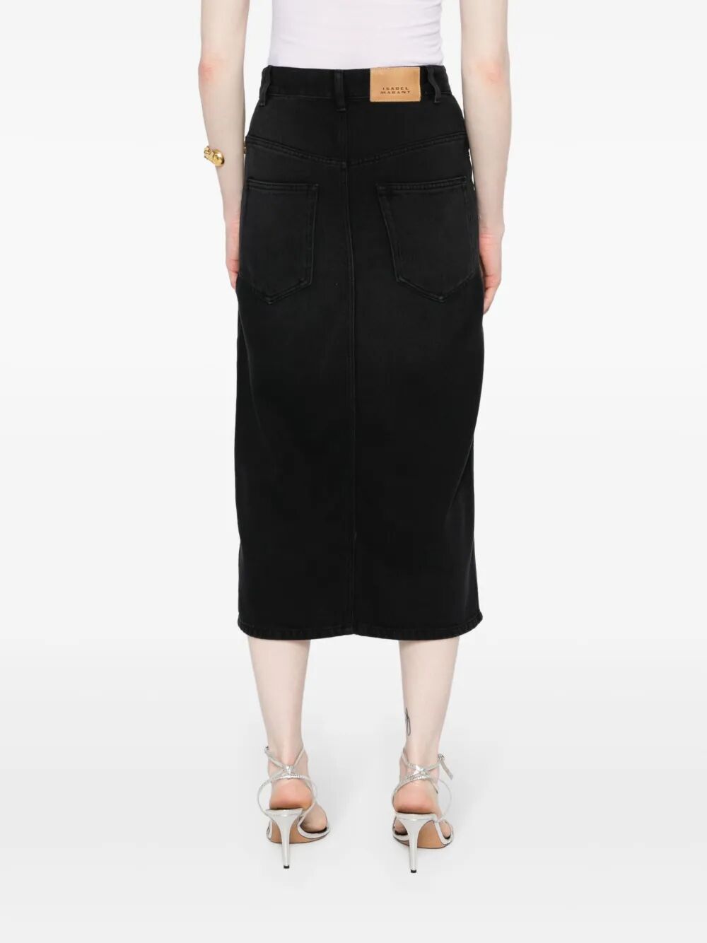 TILAURIA FINE DENIM MIDI SKIRT
