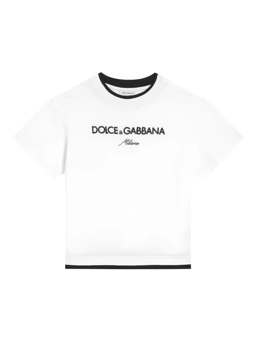 JERSEY T-SHIRT WITH DOLCE&GABBANA EMBROIDERY