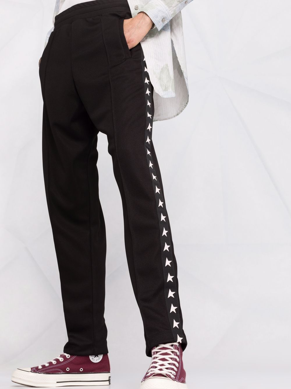 TECHNICAL JERSEY JOGGERS WITH STARS ON THE SIDES