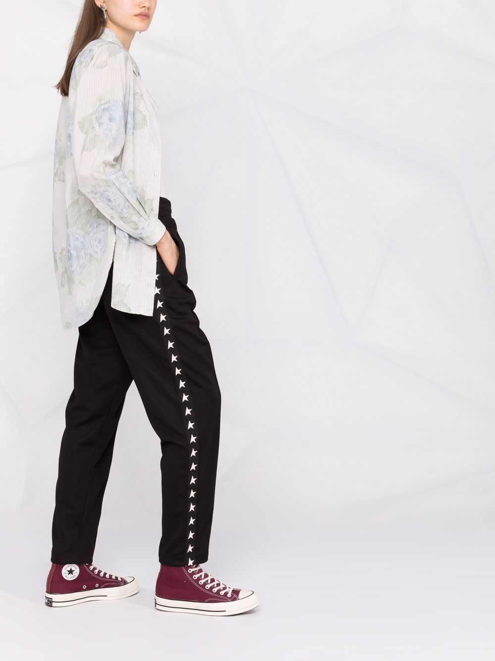 TECHNICAL JERSEY JOGGERS WITH STARS ON THE SIDES