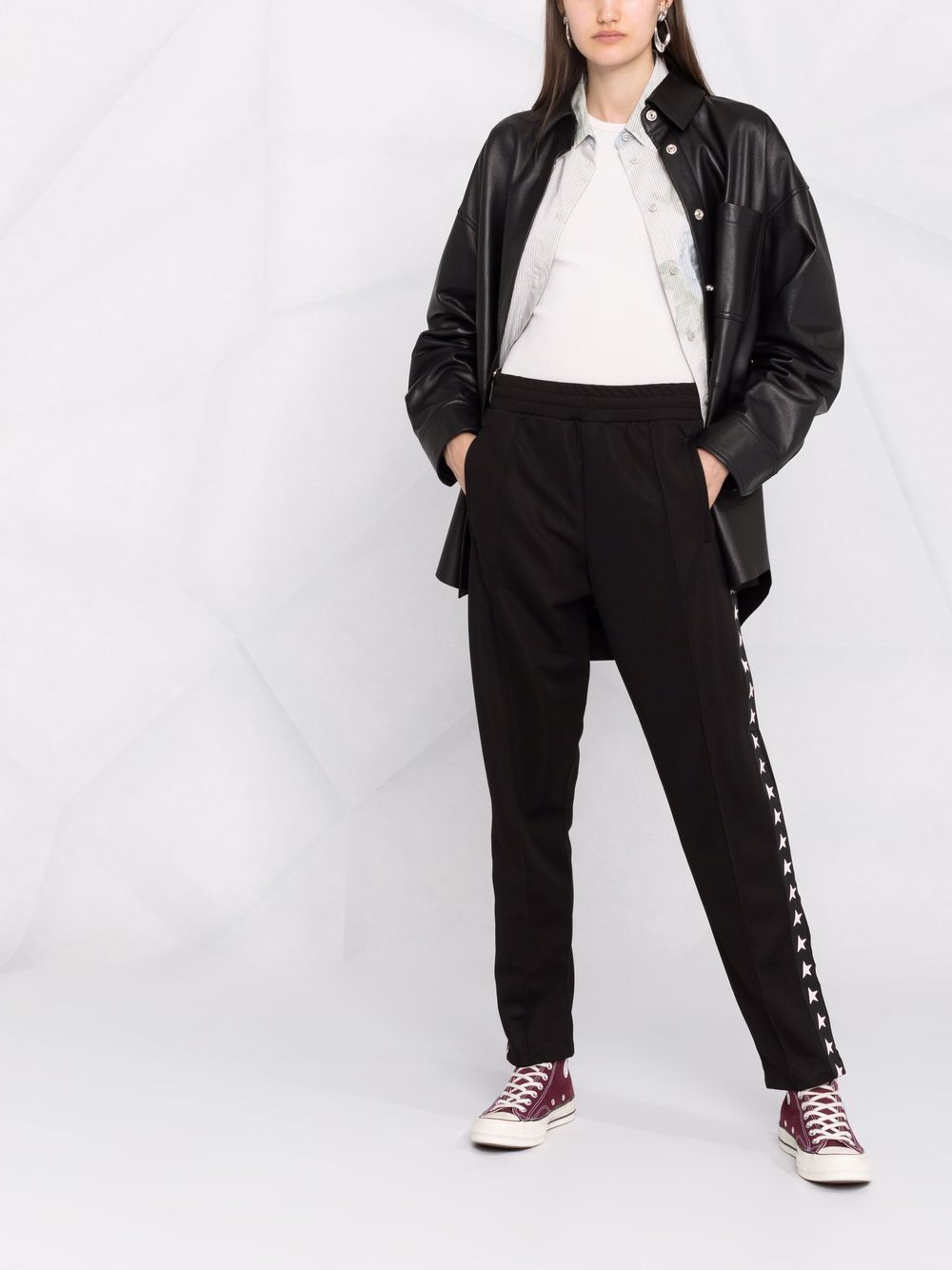 TECHNICAL JERSEY JOGGERS WITH STARS ON THE SIDES