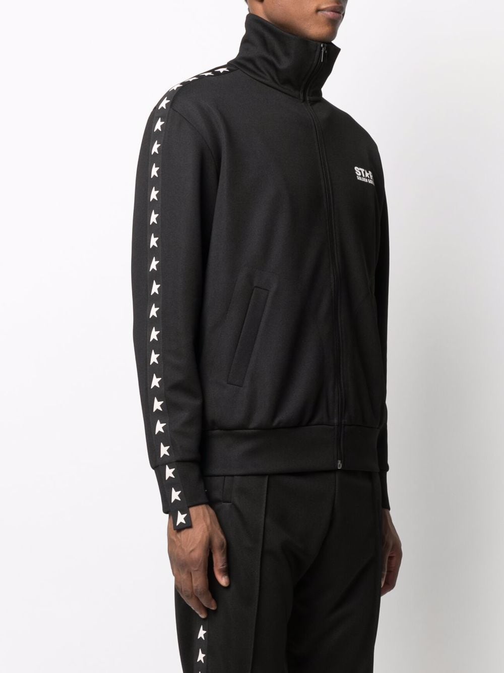 ZIPPED SWEATSHIRT WITH WHITE STARS