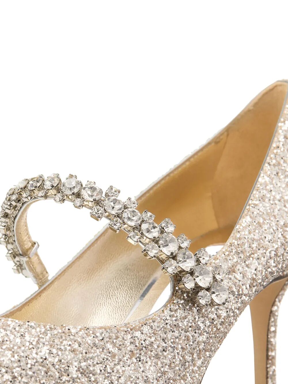 CRYSTAL EMBELLISHED BING 65 PUMPS IN GLITTER FABRIC