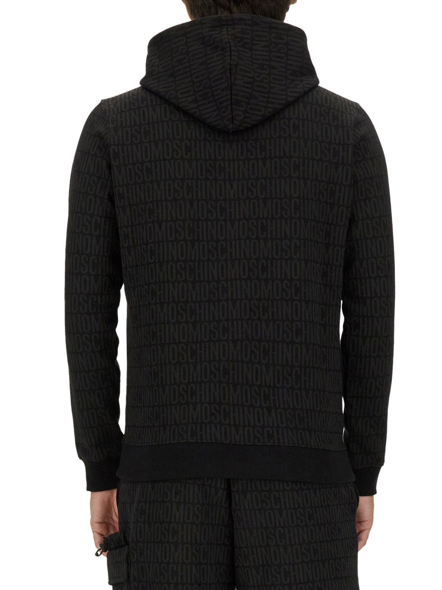SWEATSHIRT WITH ALL OVER LOGO