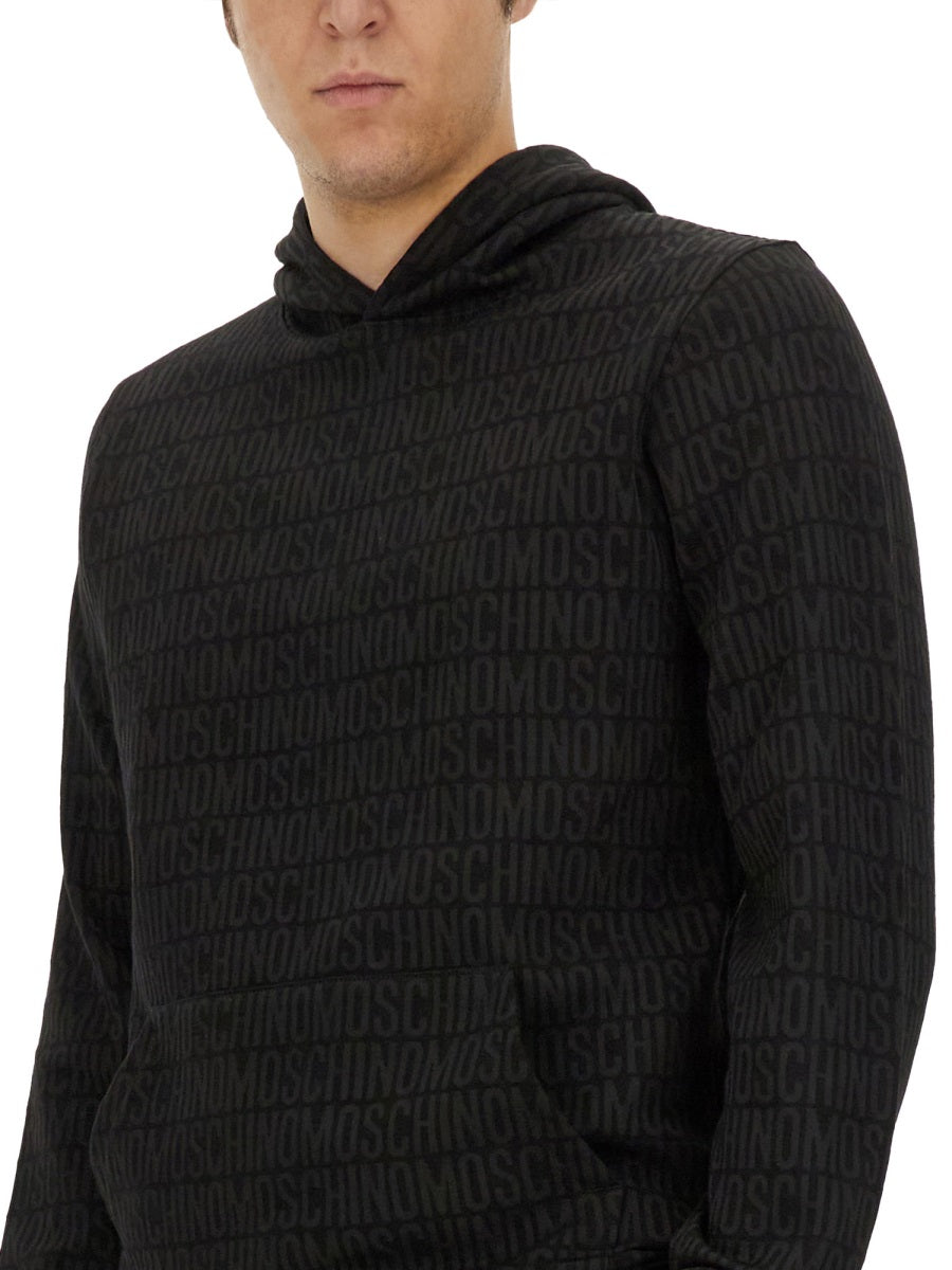 SWEATSHIRT WITH ALL OVER LOGO