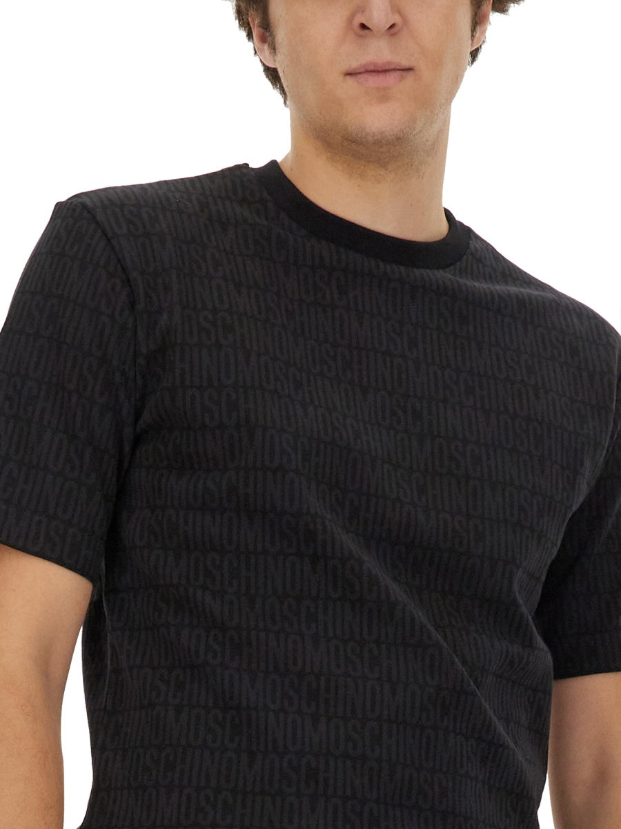 T-SHIRT WITH ALL OVER LOGO