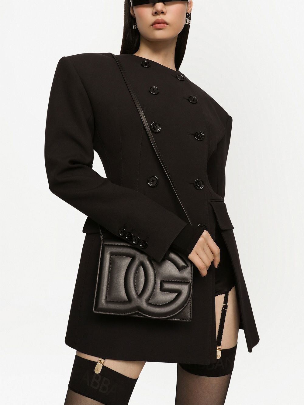 DG LOGO LEATHER CROSSBODY BAG