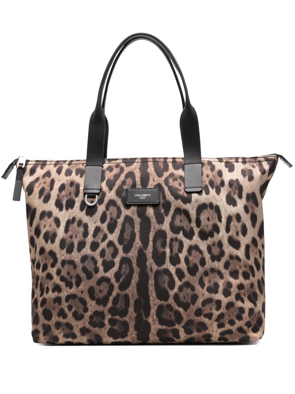 LEOPARD PRINT NYLON ADAMO SHOPPER