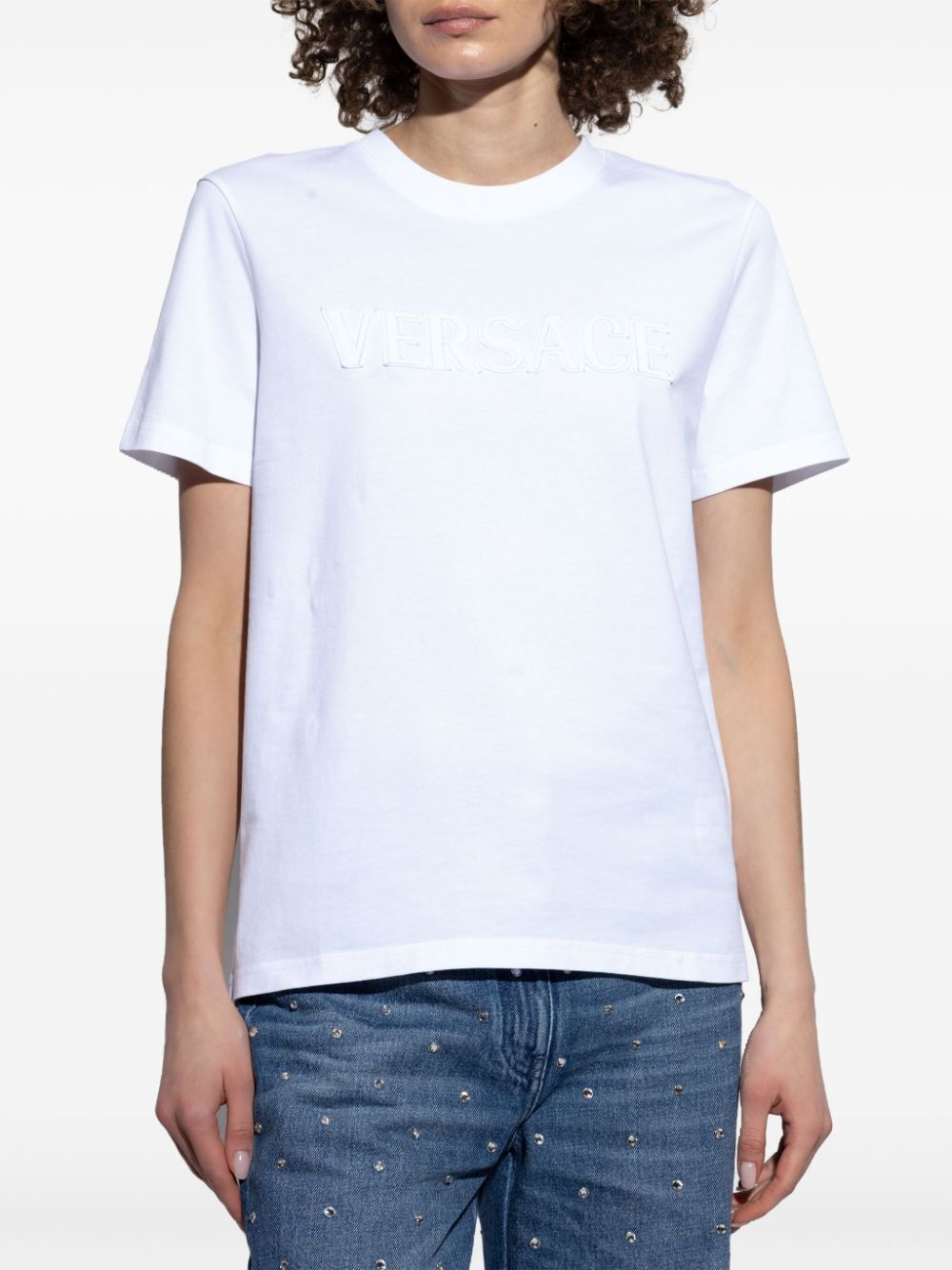 FRINGED LOGO T-SHIRT