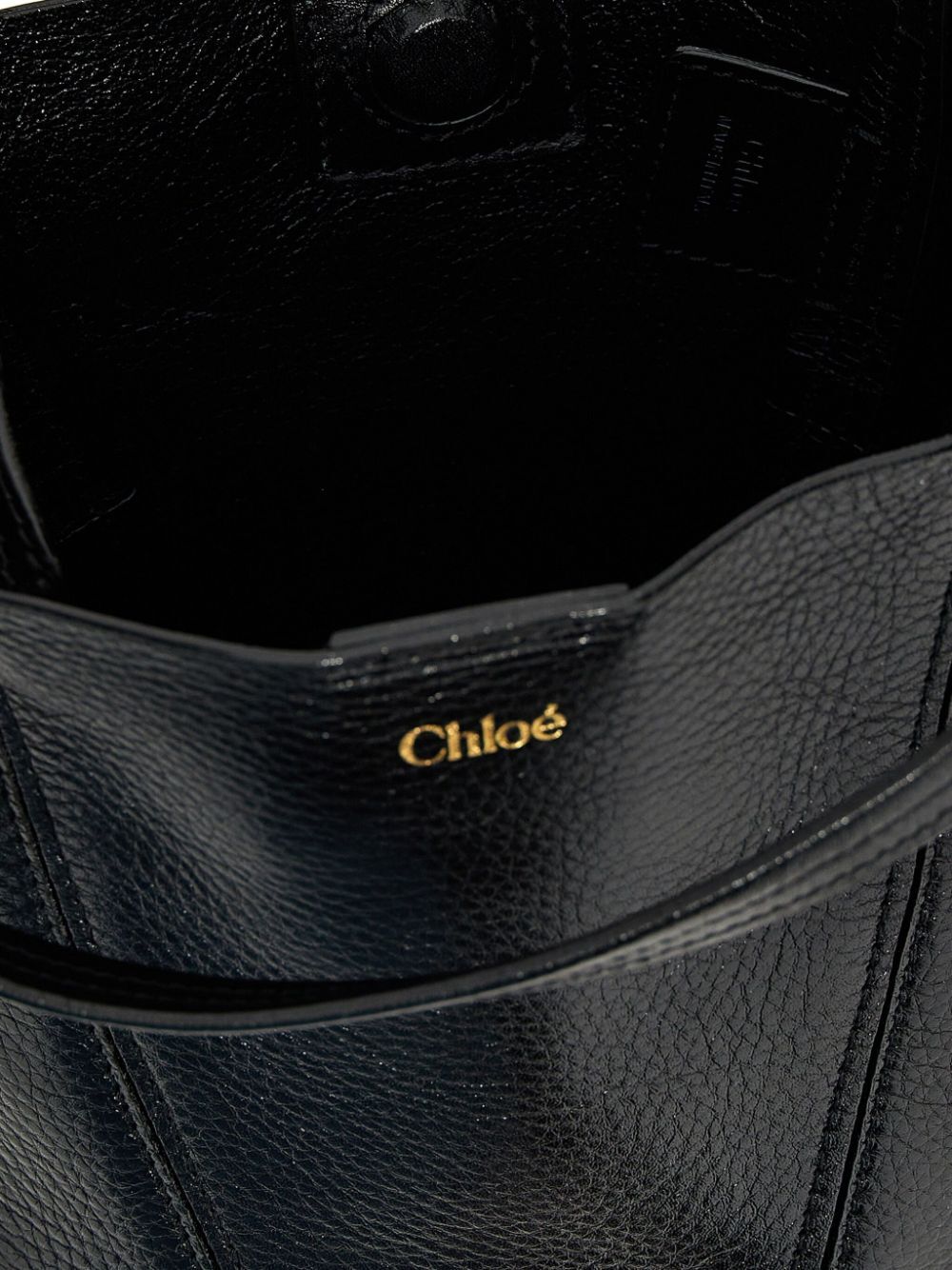 SMALL CHLOÉ SPIN TOTE BAG IN GRAINED LEATHER