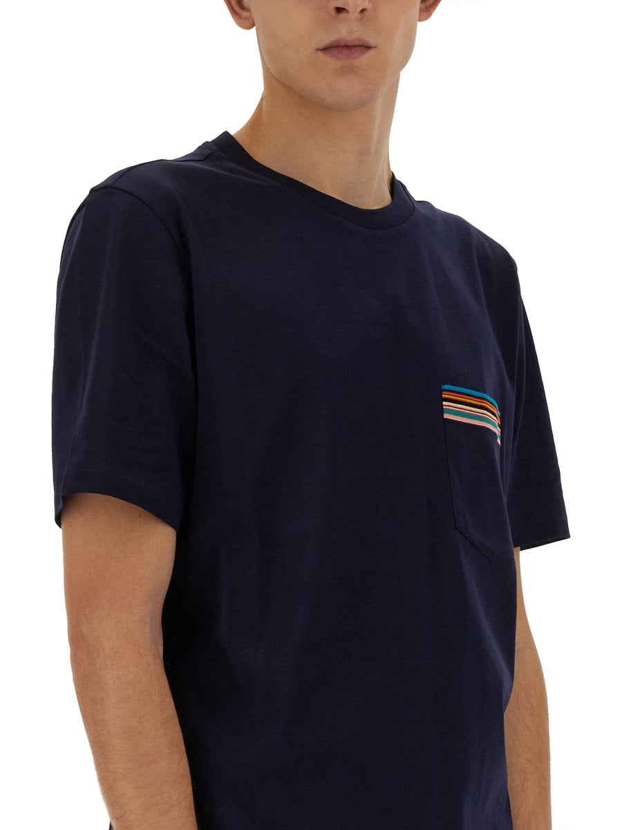STRIPES LOGO POCKET T-SHIRT