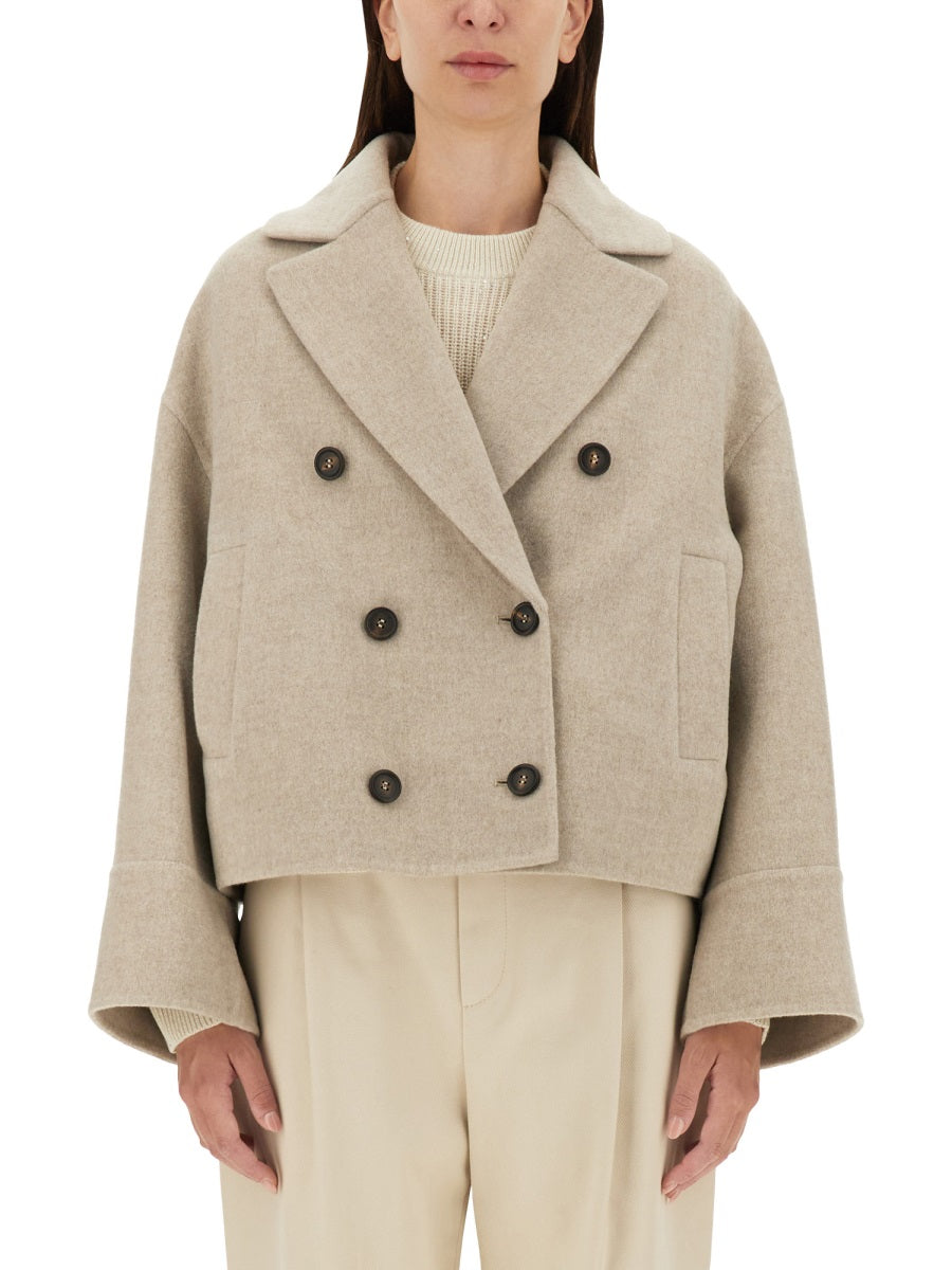 DOUBLE WOVEN WOOL AND CASHMERE CABAN