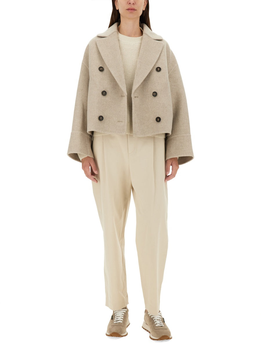DOUBLE WOVEN WOOL AND CASHMERE CABAN