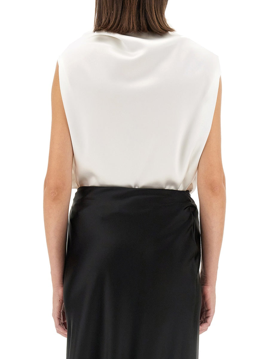 SHIRT WITH DROPPED COLLAR