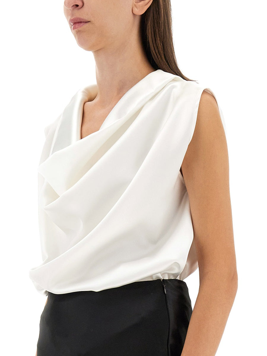 SHIRT WITH DROPPED COLLAR