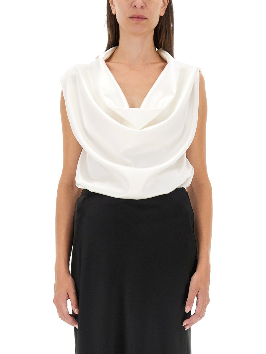 SHIRT WITH DROPPED COLLAR
