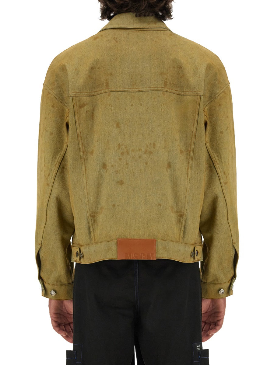DENIM JACKET DYED IN TEA