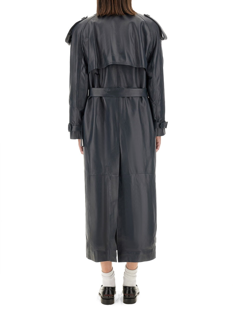 LEATHER TRENCH COAT