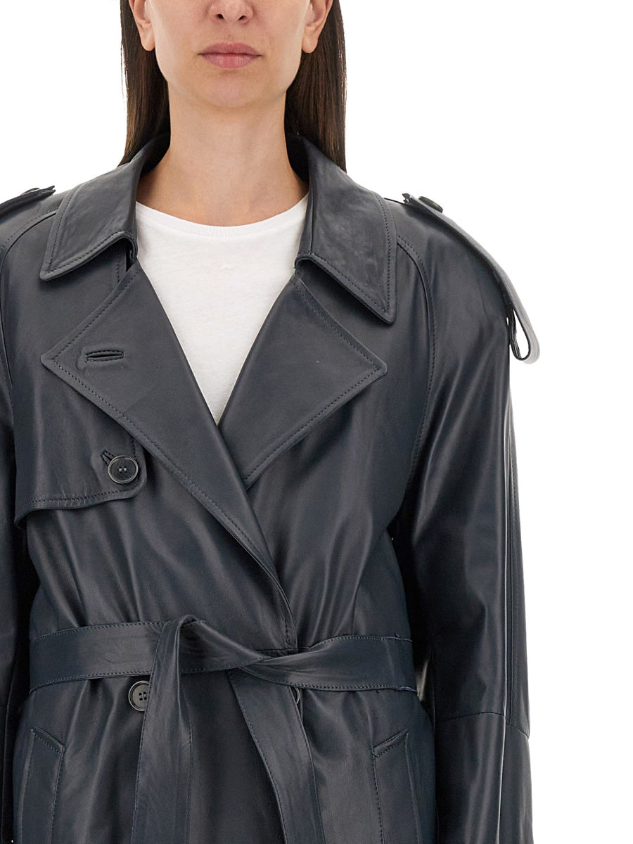 LEATHER TRENCH COAT