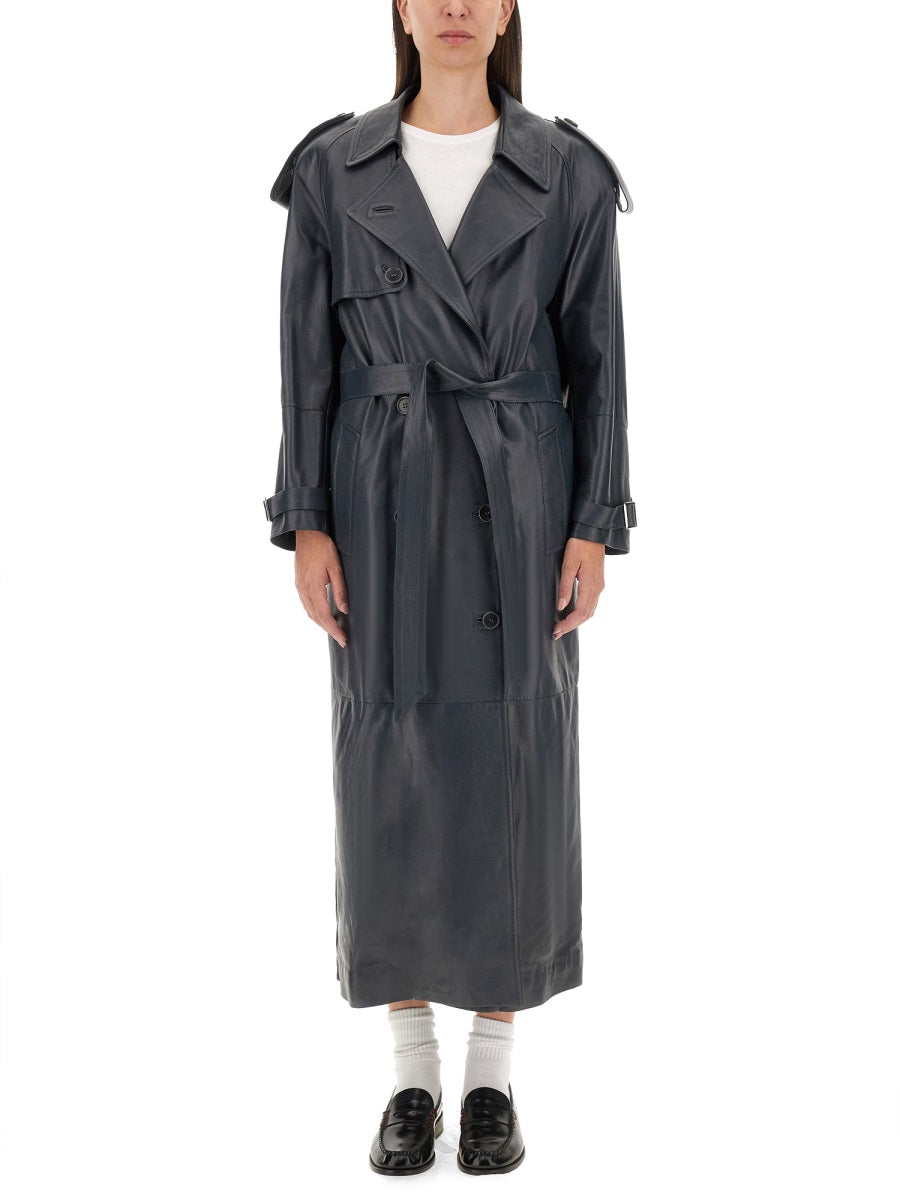 LEATHER TRENCH COAT