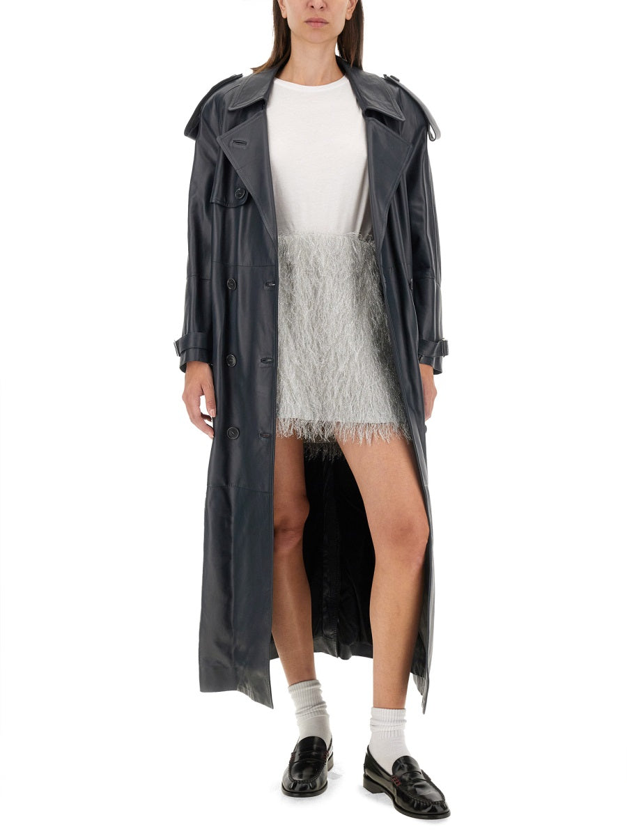 LEATHER TRENCH COAT