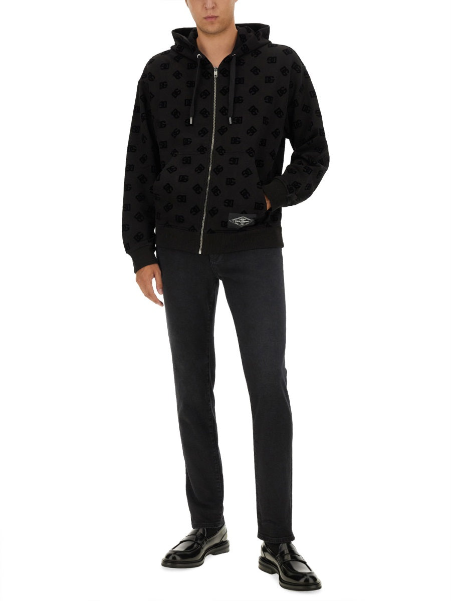 SWEATSHIRT WITH ALLOVER LOGO
