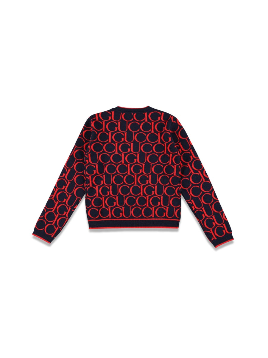 j l/s crew neck wo jacqu/ ultramarine/red