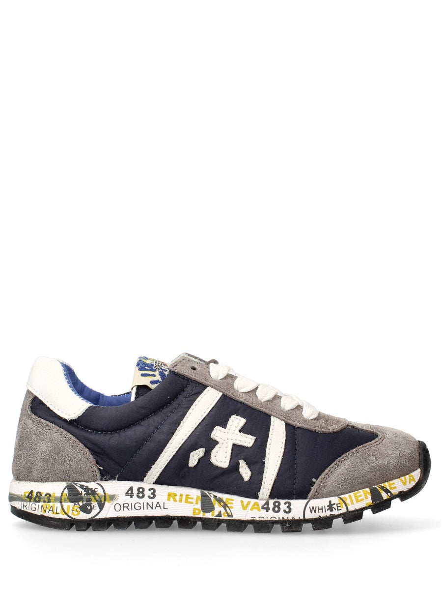 LEATHER AND FABRIC SNEAKER