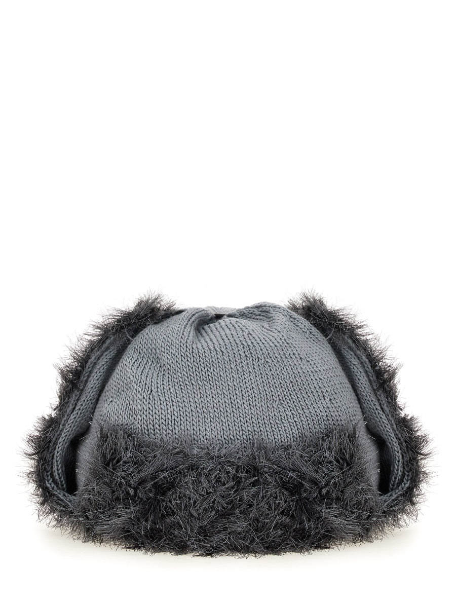 WOOL KNIT AVIATOR HAT