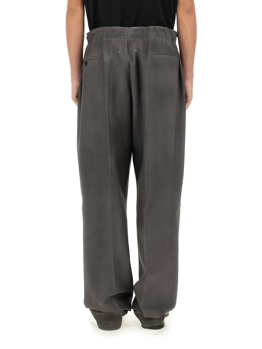 WOOL AND MOHAIR PANTS